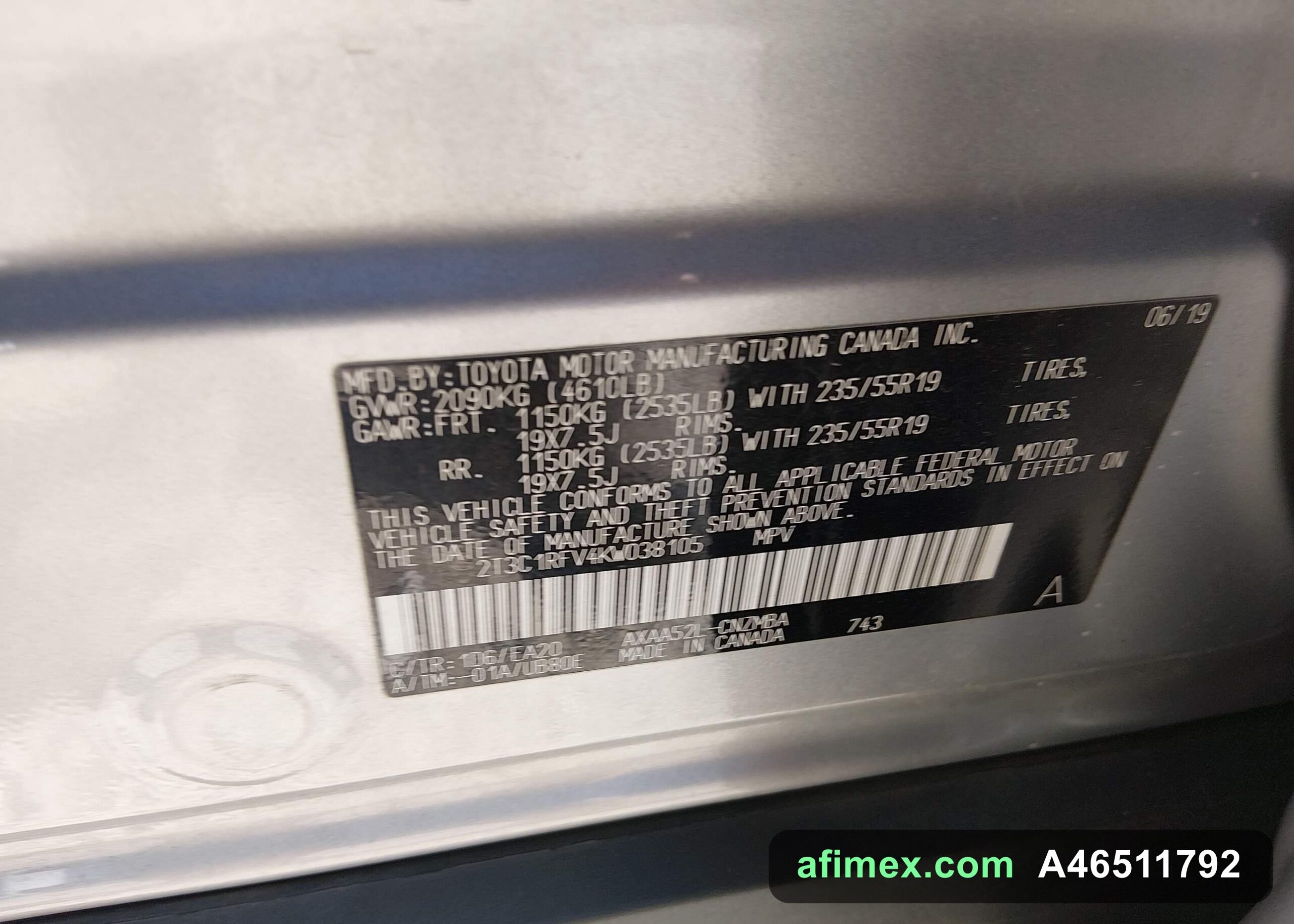 2019 Toyota RAV4 for sale in Mauritania - Ref A46511792, photo 9