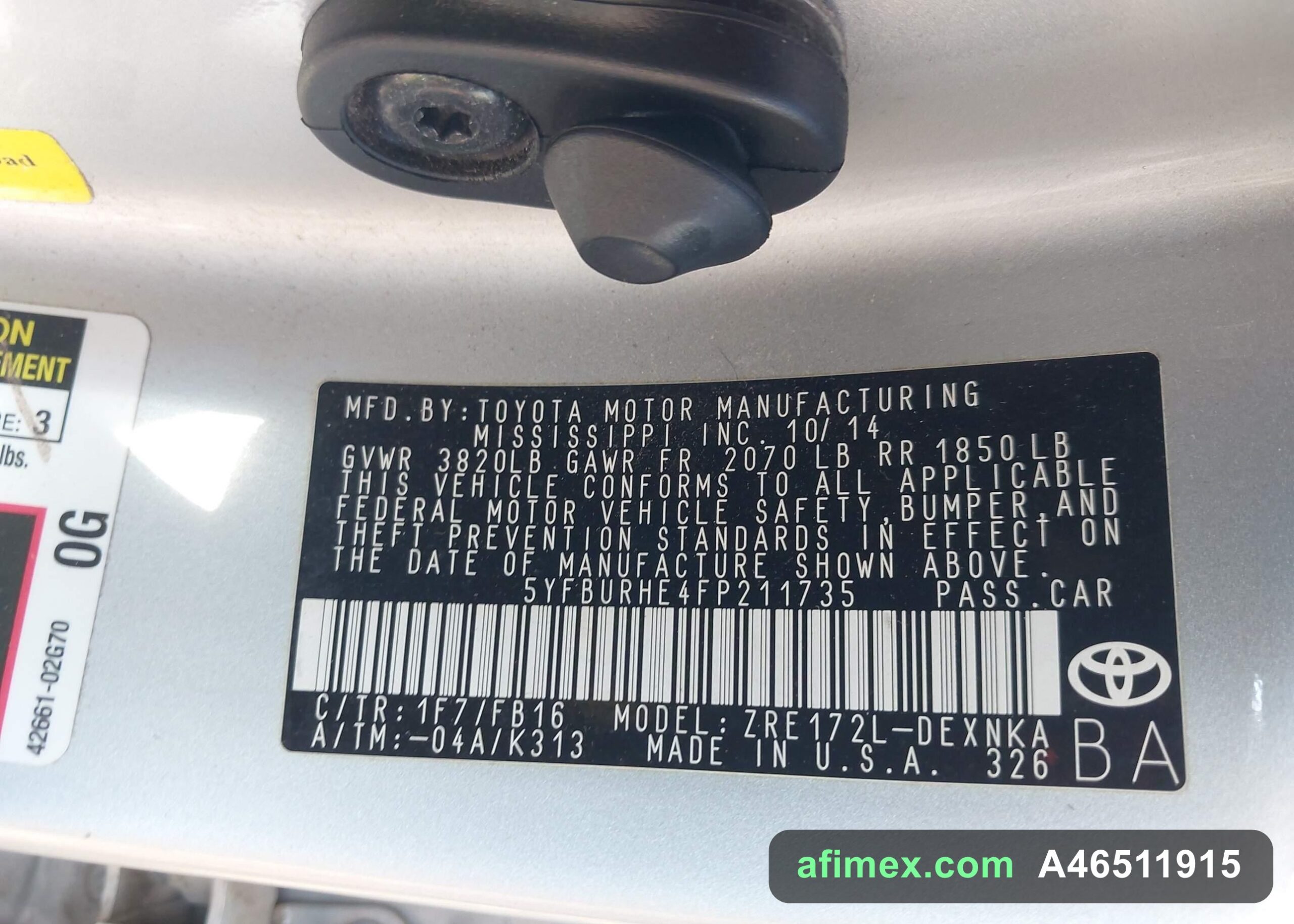 2015 Toyota Corolla for sale in Mauritania - Ref A46511915, photo 9