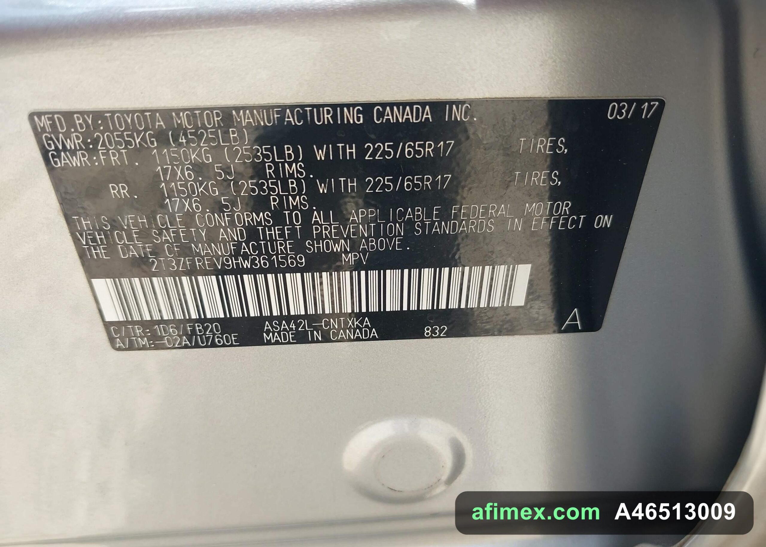 2017 Toyota RAV4 for sale in Mauritania - Ref A46513009, photo 9
