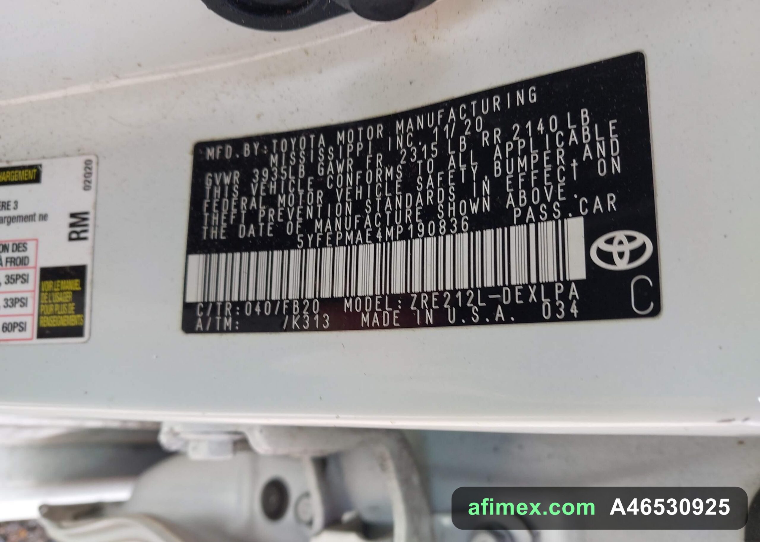 2021 Toyota Corolla for sale in Mauritania - Ref A46530925, photo 9