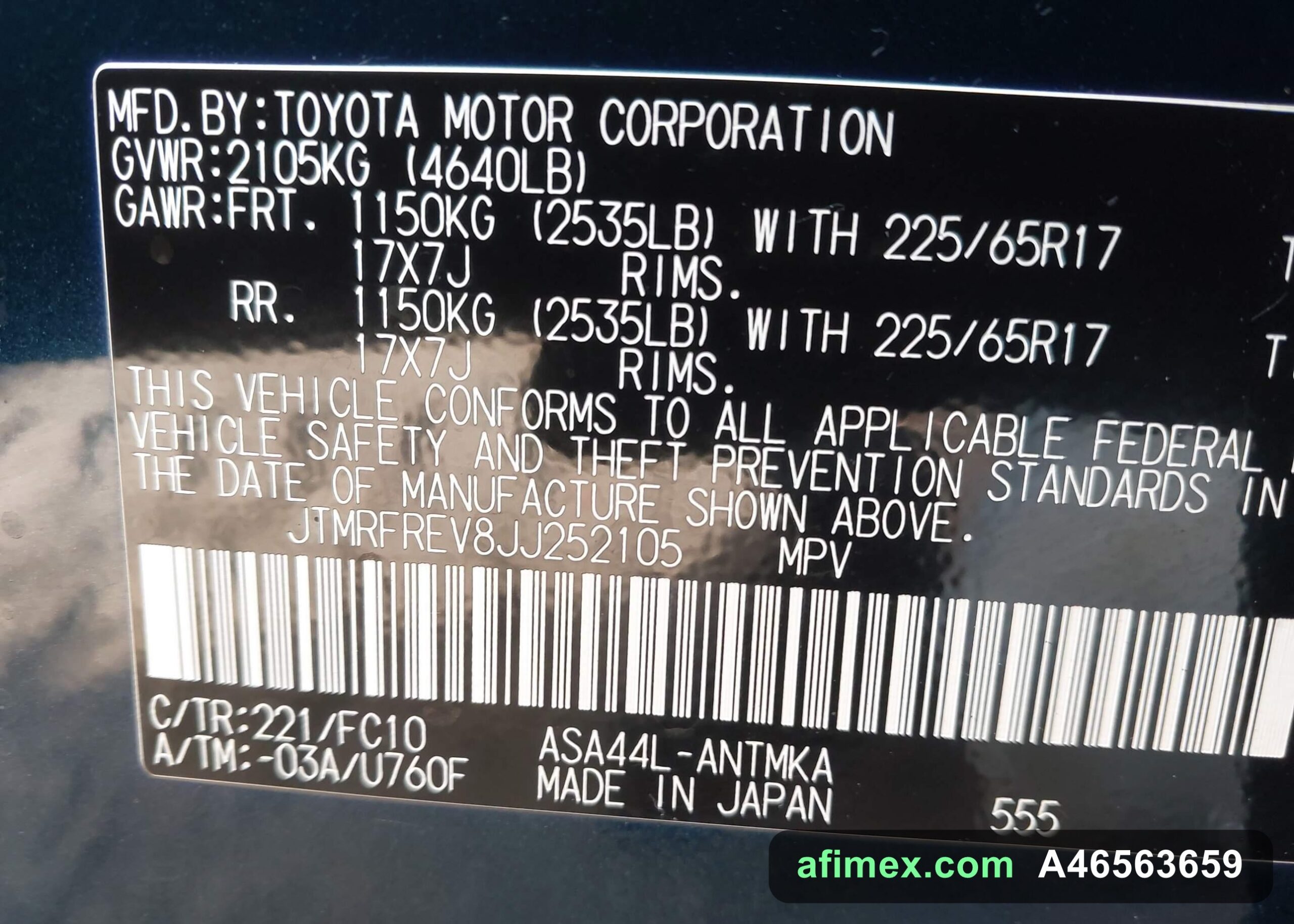 2018 Toyota RAV4 for sale in Mauritania - Ref A46563659, photo 9