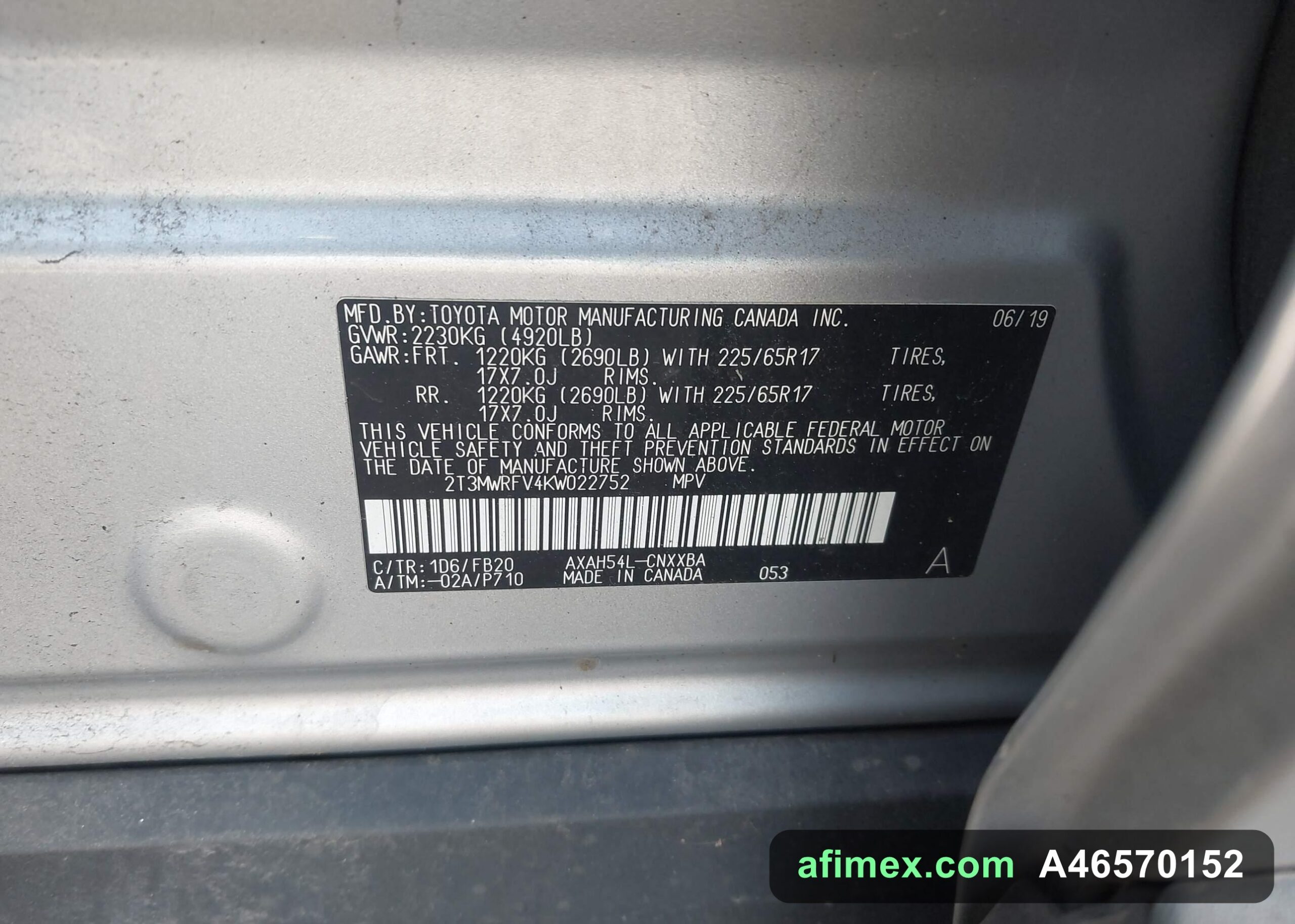 2019 Toyota RAV4 for sale in Mauritania - Ref A46570152, photo 9