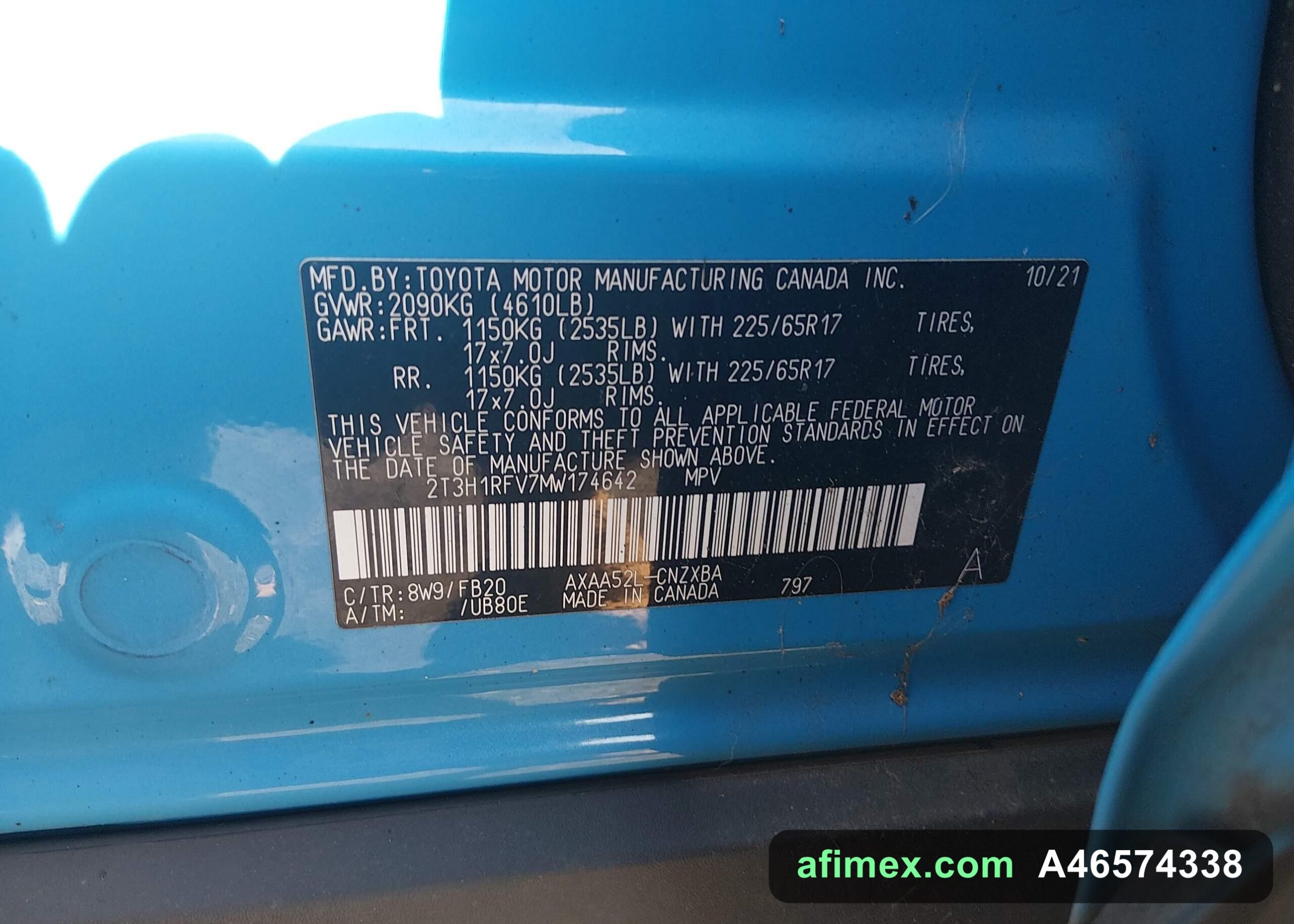 2021 Toyota RAV4 for sale in Mauritania - Ref A46574338, photo 9