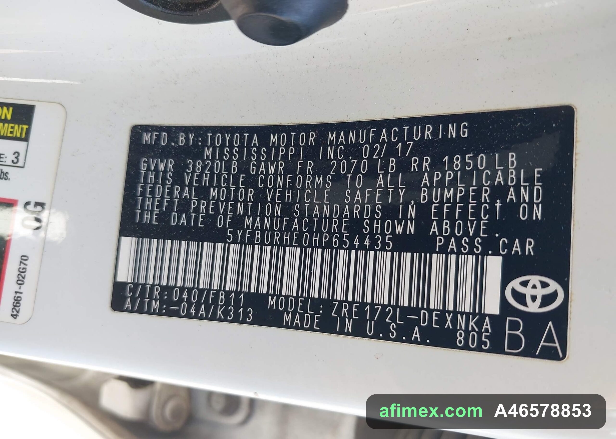 2017 Toyota Corolla for sale in Mauritania - Ref A46578853, photo 9