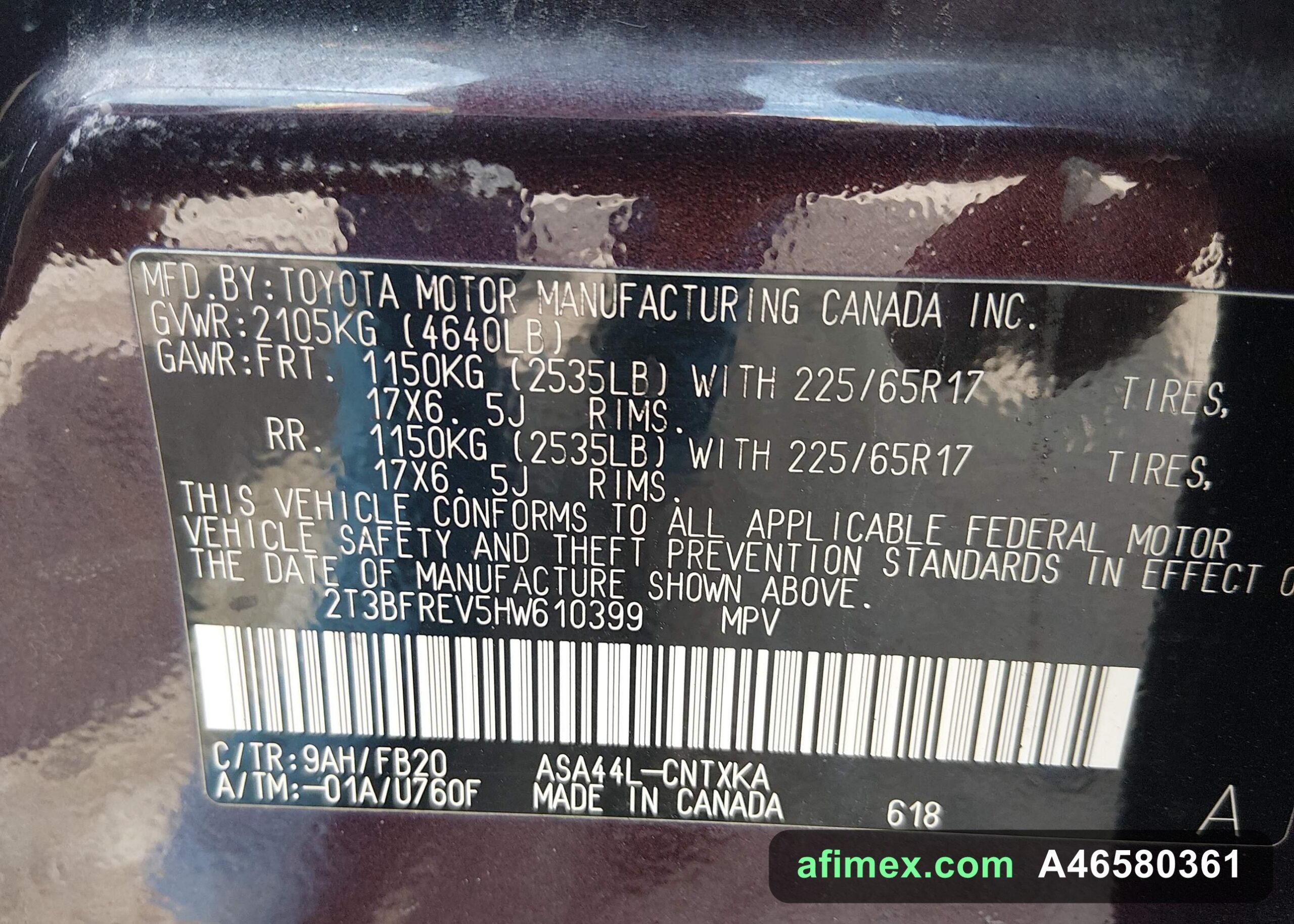 2017 Toyota RAV4 for sale in Mauritania - Ref A46580361, photo 9