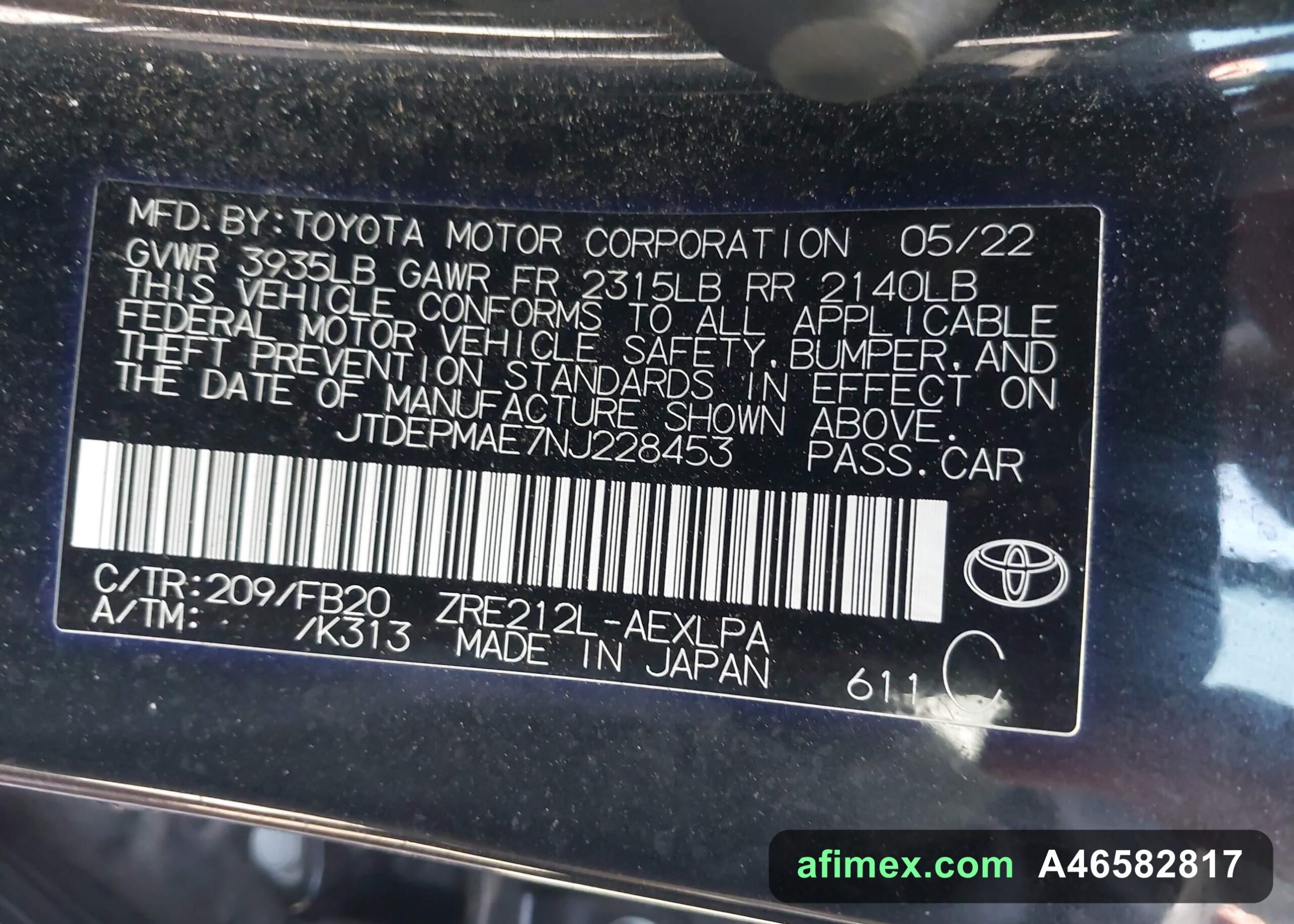 2022 Toyota Corolla for sale in Mauritania - Ref A46582817, photo 9