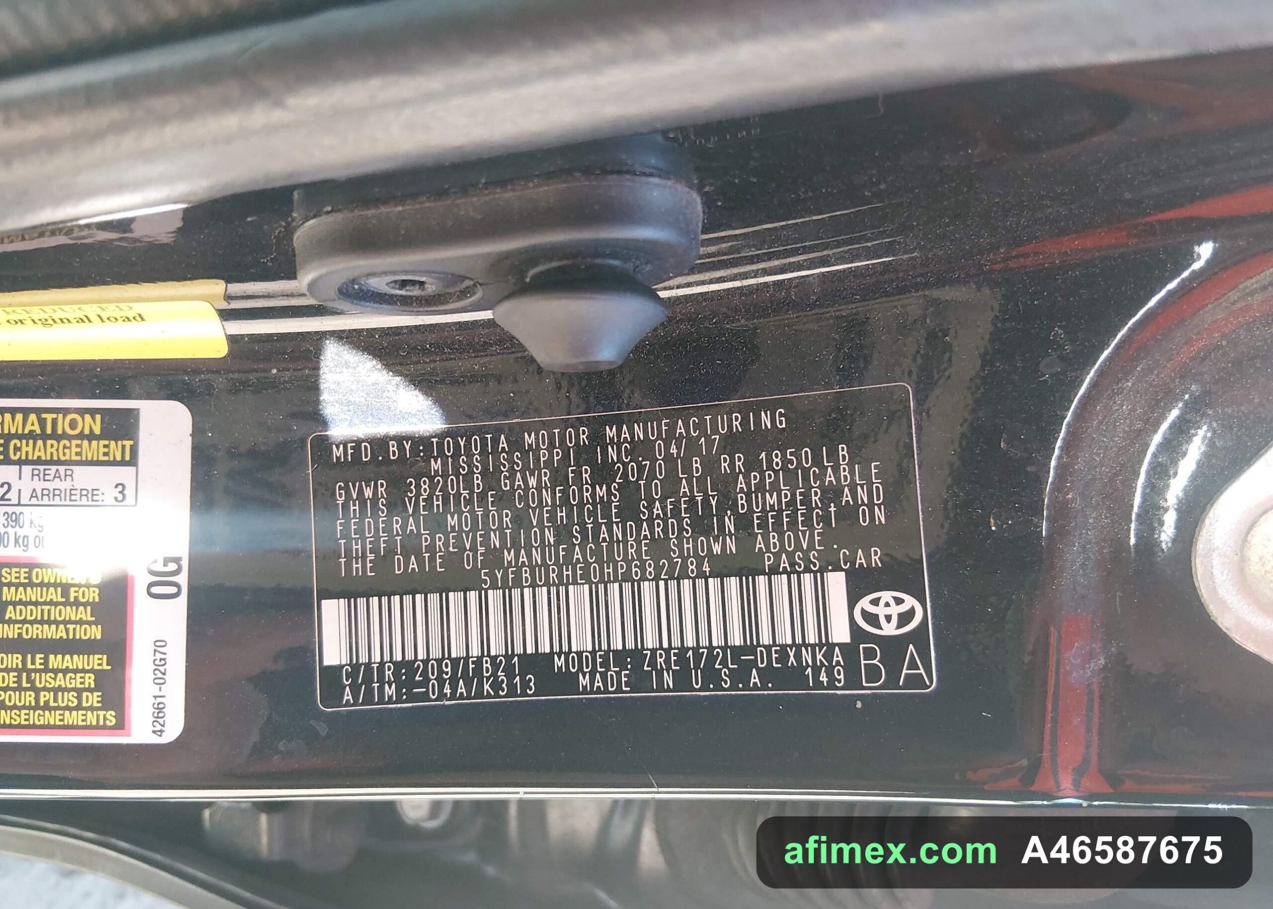 2017 Toyota Corolla for sale in Mauritania - Ref A46587675, photo 9