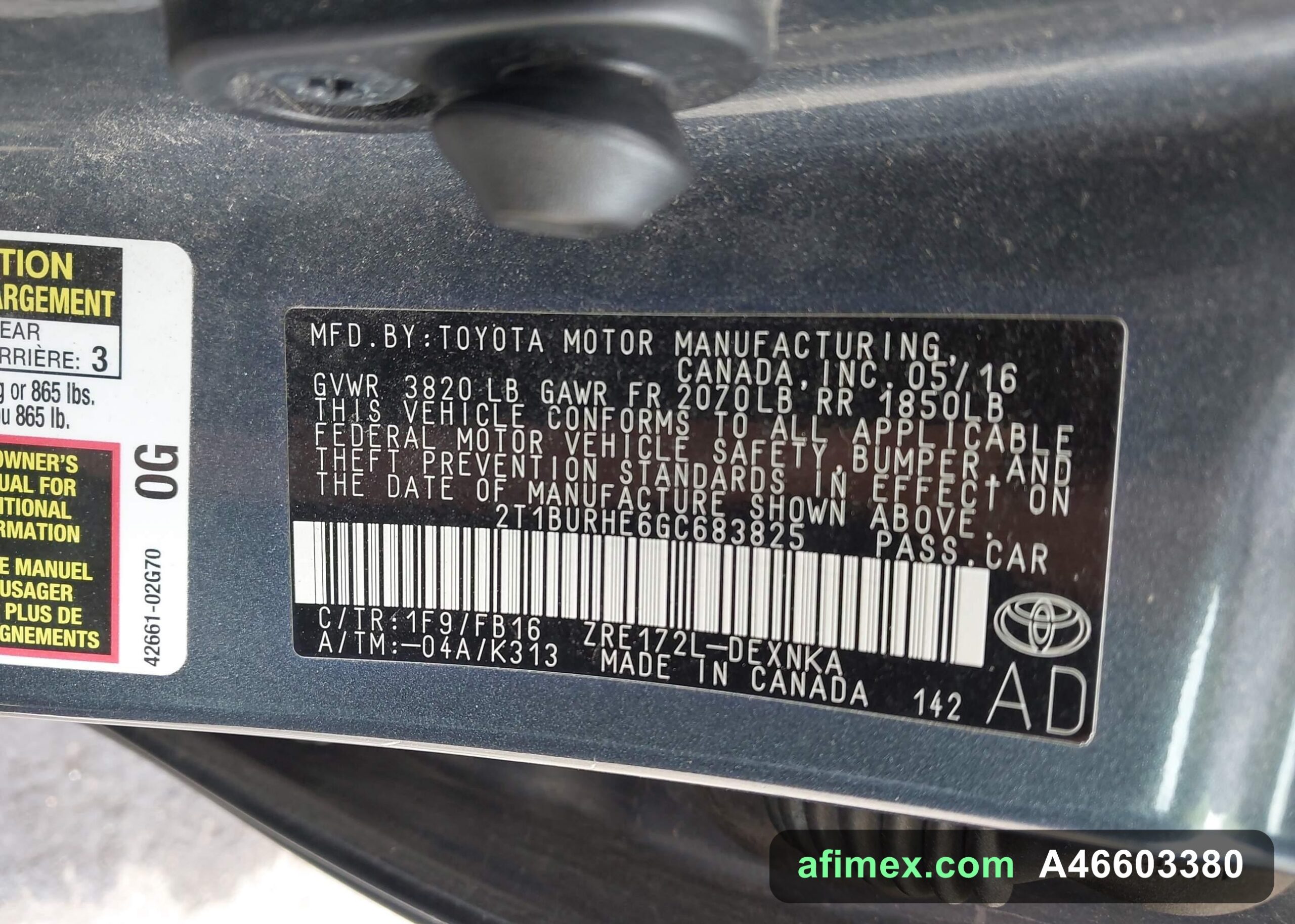 2016 Toyota Corolla for sale in Mauritania - Ref A46603380, photo 9