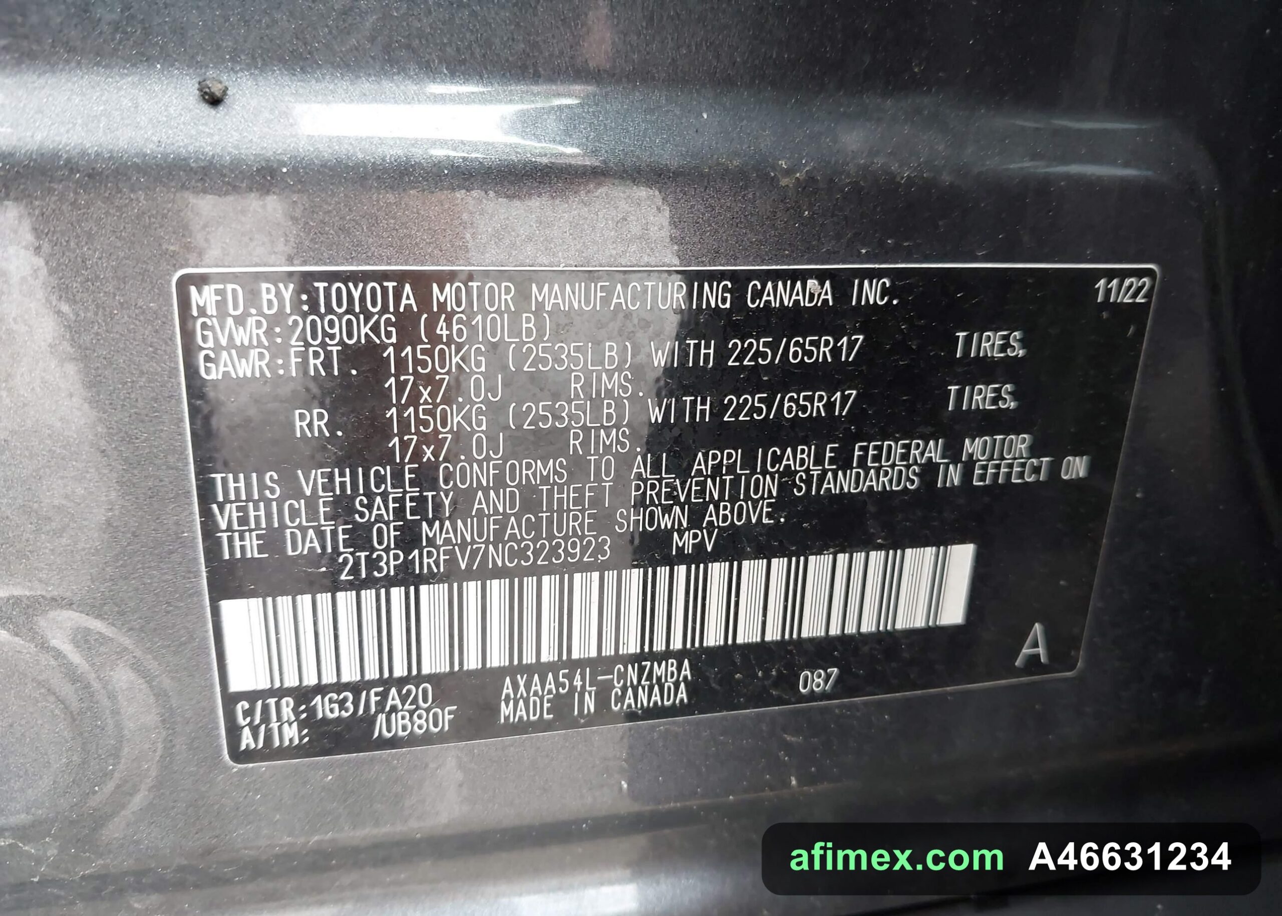2022 Toyota RAV4 for sale in Mauritania - Ref A46631234, photo 9