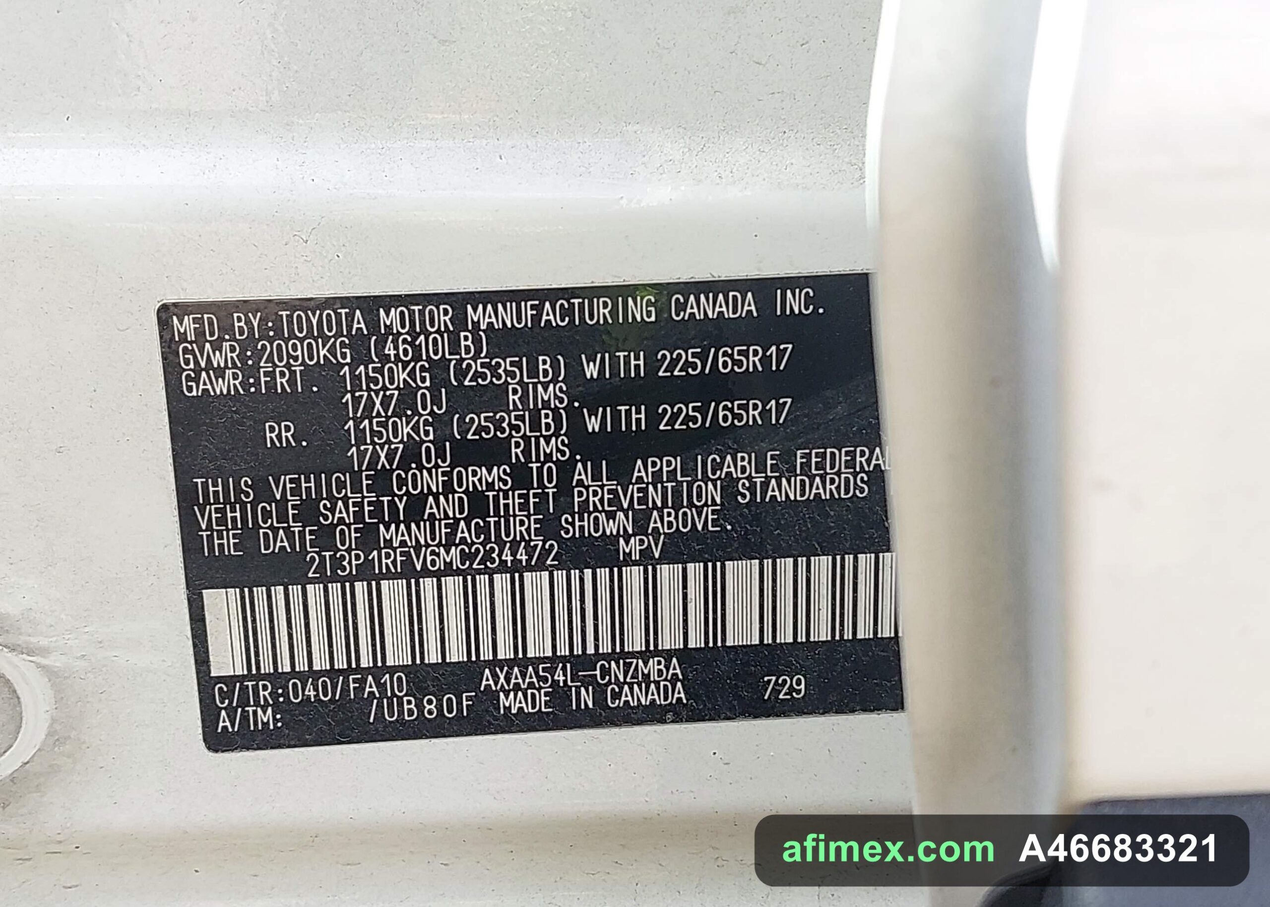 2021 Toyota RAV4 for sale in Mauritania - Ref A46683321, photo 9