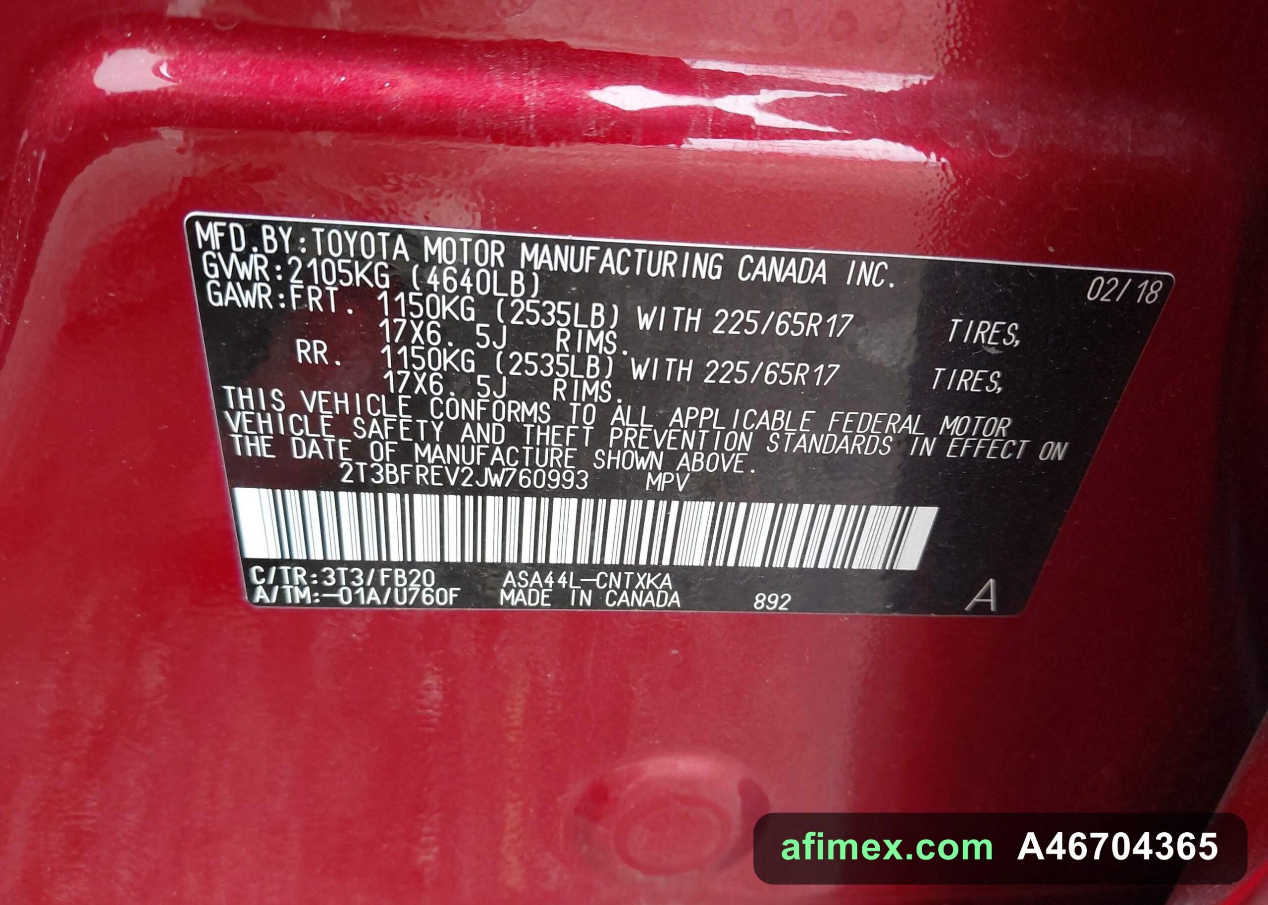 2018 Toyota RAV4 for sale in Mauritania - Ref A46704365, photo 9
