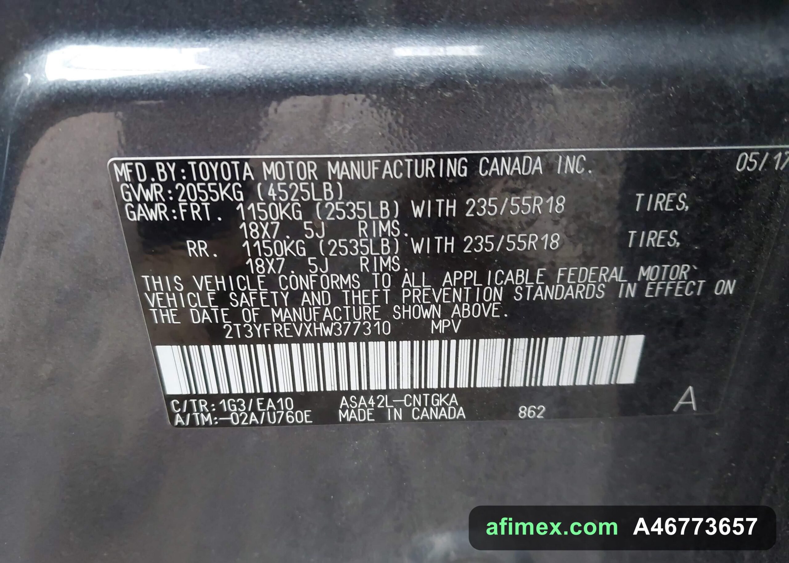 2017 Toyota RAV4 for sale in Mauritania - Ref A46773657, photo 9