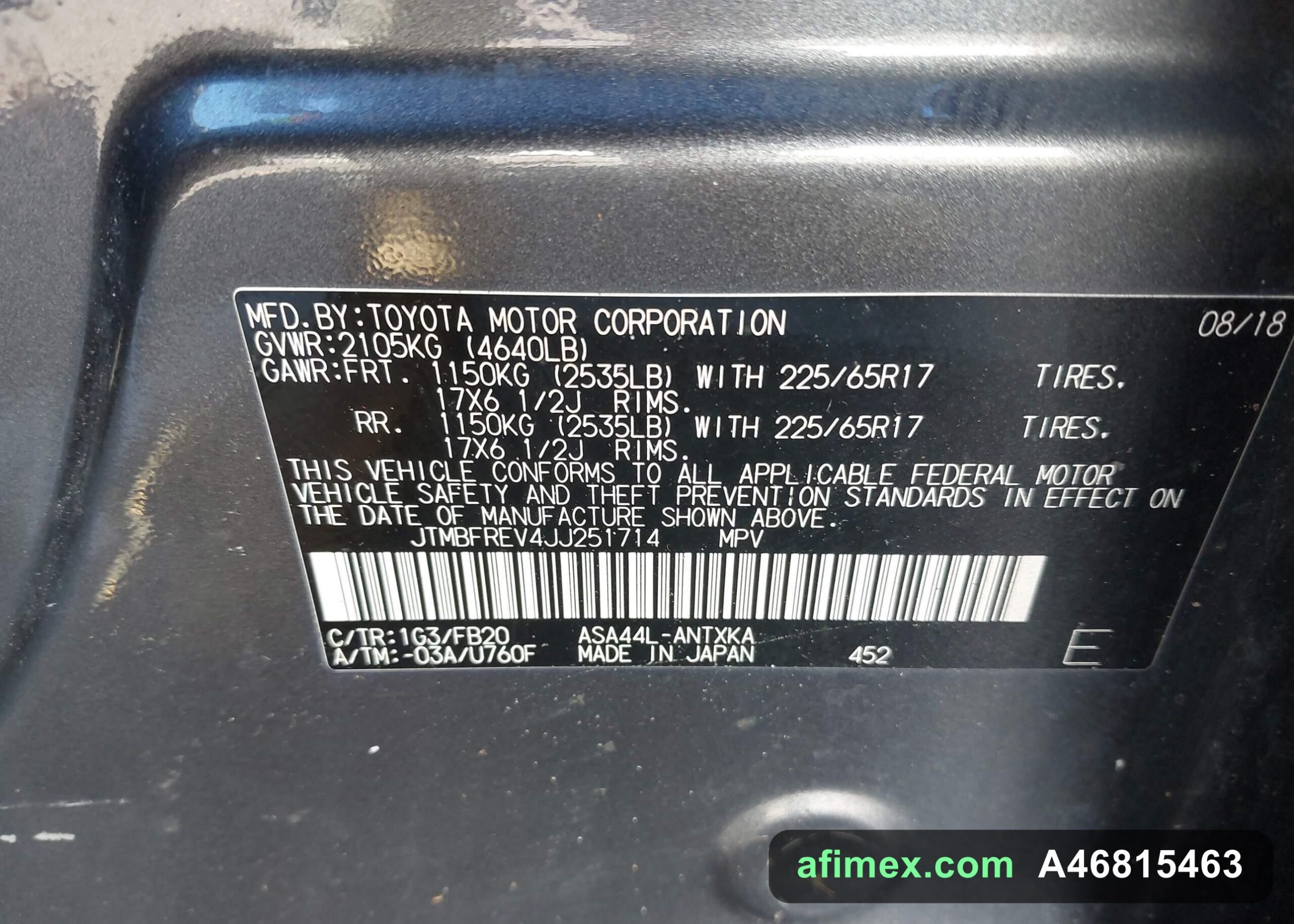 2018 Toyota RAV4 for sale in Mauritania - Ref A46815463, photo 9
