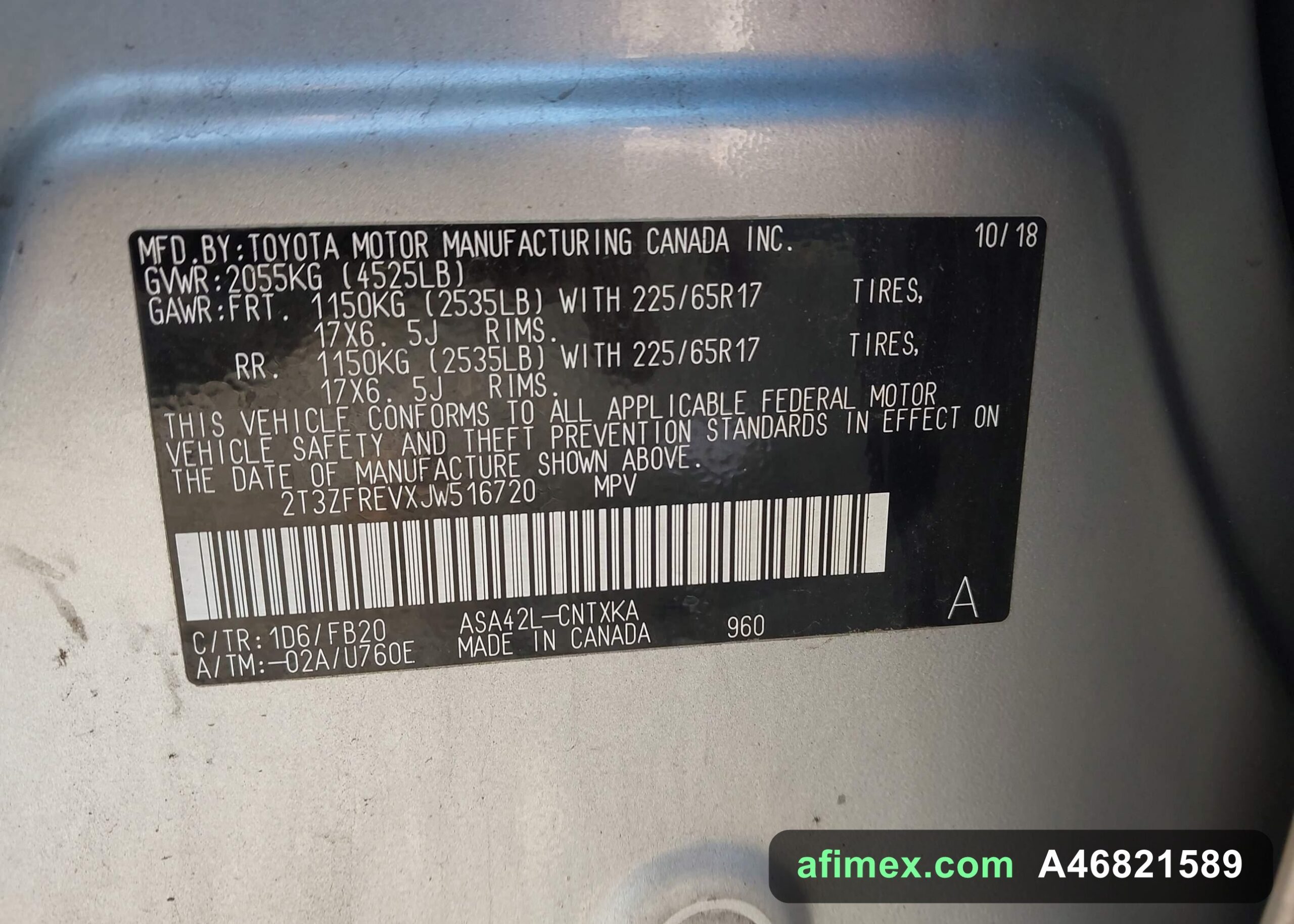 2018 Toyota RAV4 for sale in Mauritania - Ref A46821589, photo 9
