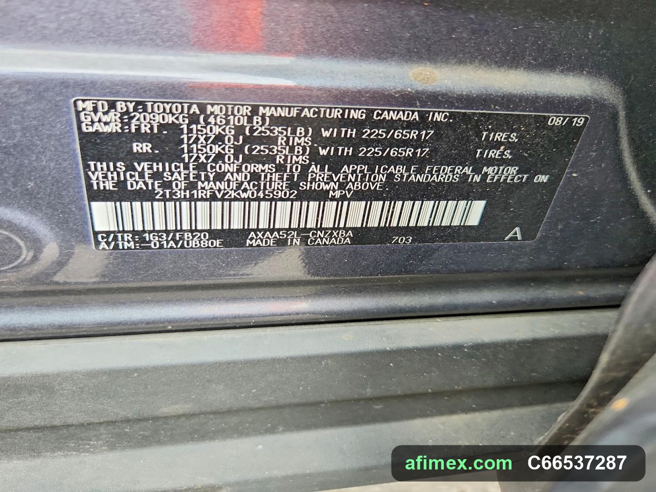 2019 Toyota RAV4 for sale in Mauritania - Ref C66537287, photo 13