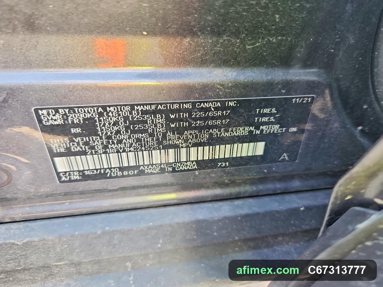 2021 Toyota RAV4 for sale in Mauritania - Ref C67313777, photo 13