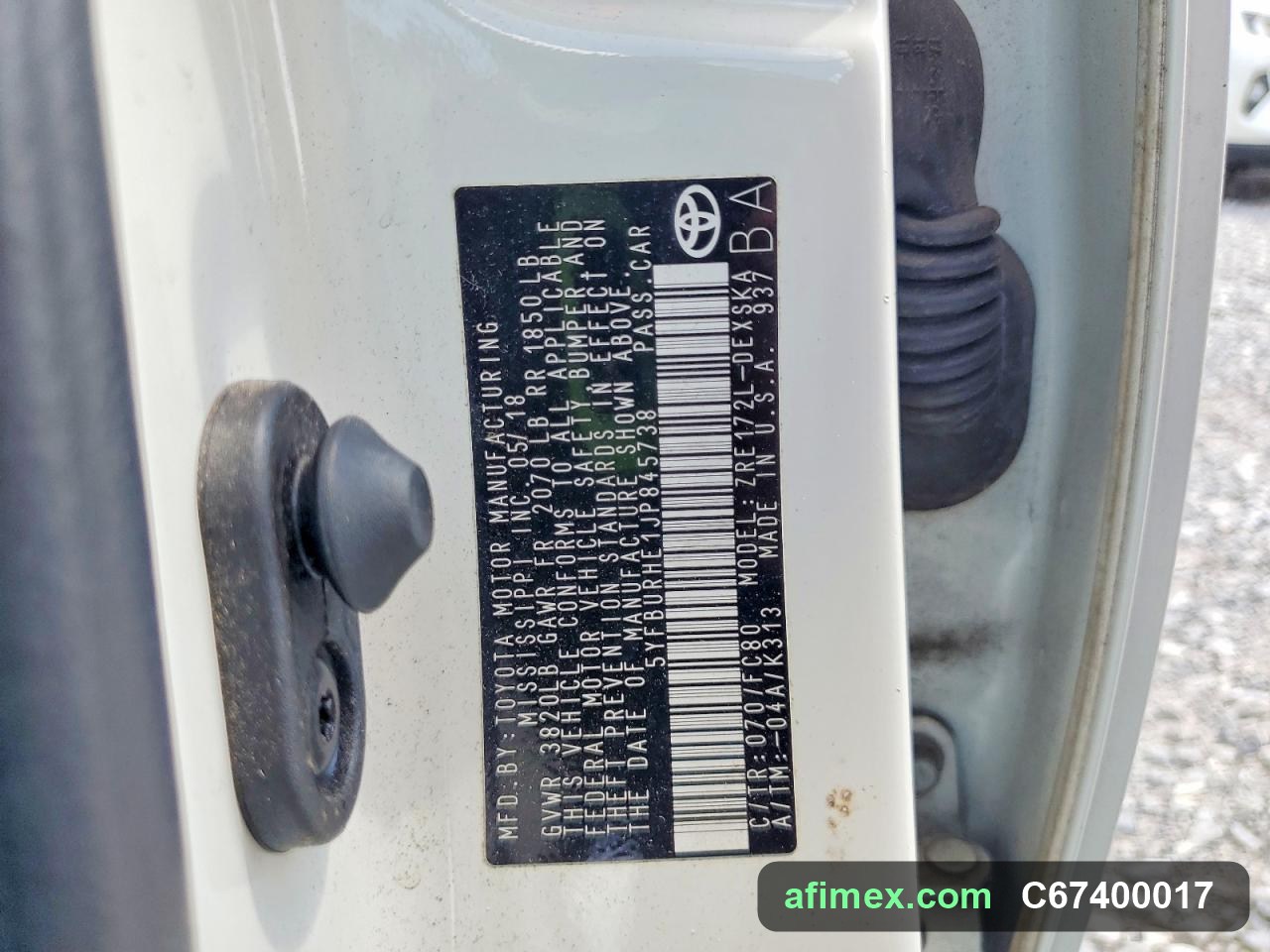 2018 Toyota Corolla for sale in Mauritania - Ref C67400017, photo 13