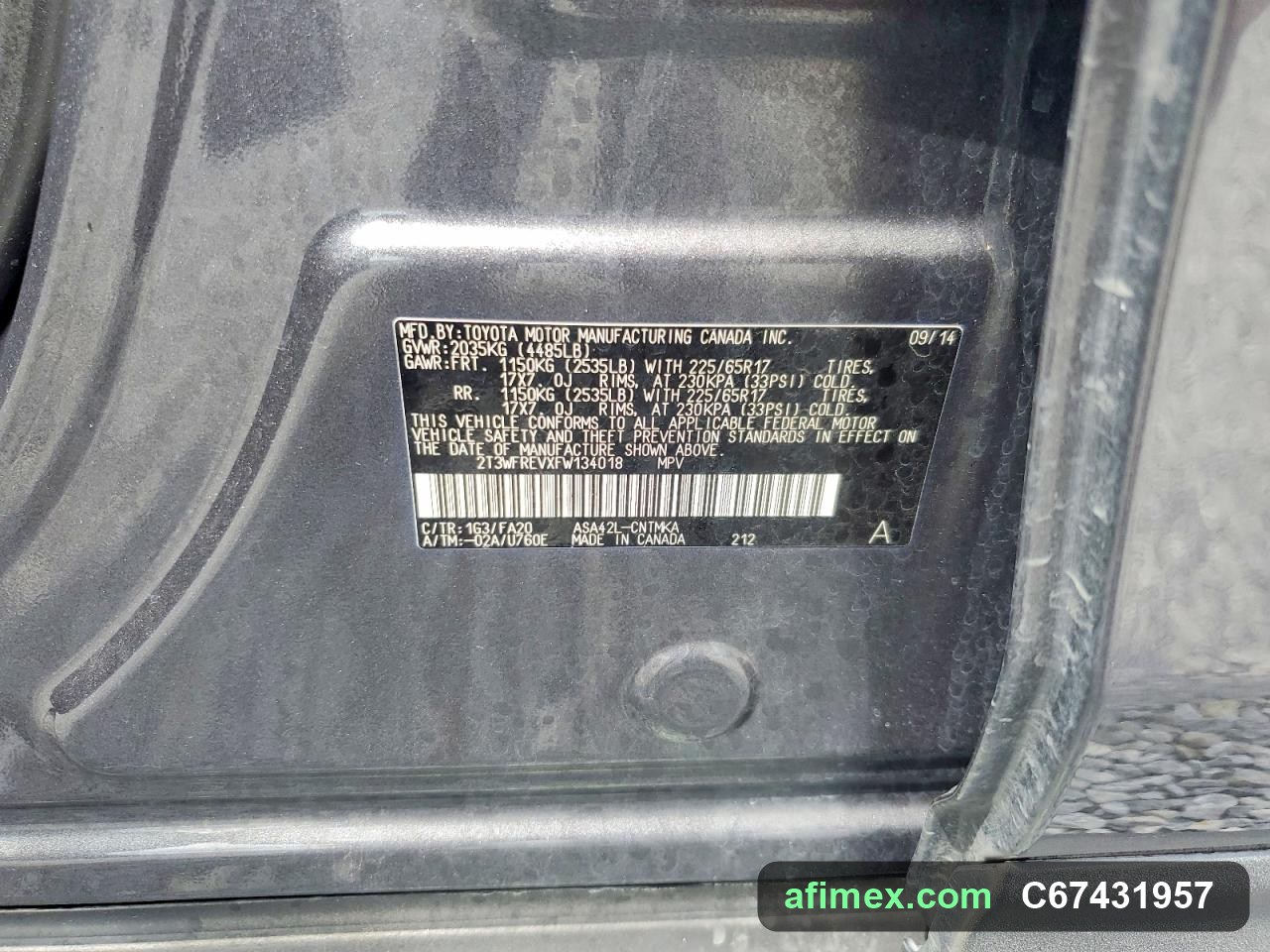 2015 Toyota RAV4 for sale in Mauritania - Ref C67431957, photo 14
