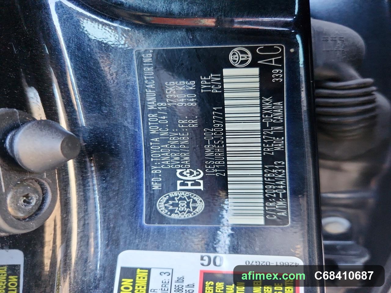 2018 Toyota Corolla for sale in Mauritania - Ref C68410687, photo 12