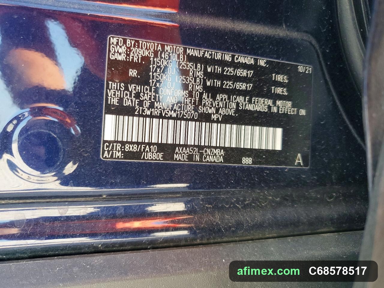 2021 Toyota RAV4 for sale in Mauritania - Ref C68578517, photo 14