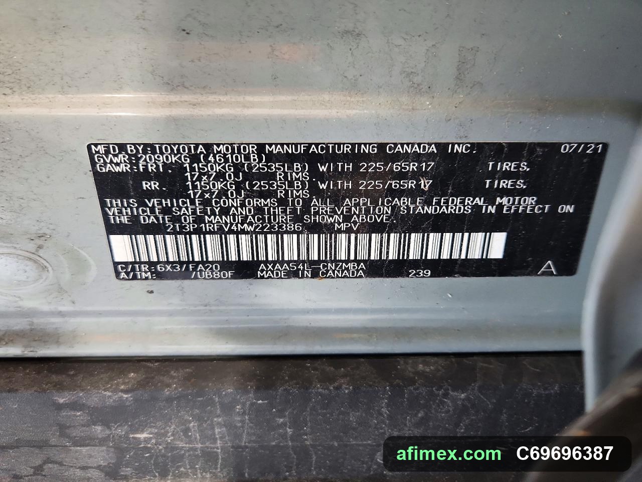 2021 Toyota RAV4 for sale in Mauritania - Ref C69696387, photo 13