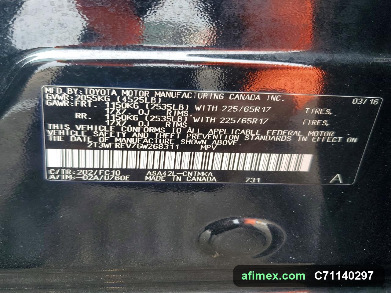2016 Toyota RAV4 for sale in Mauritania - Ref C71140297, photo 13