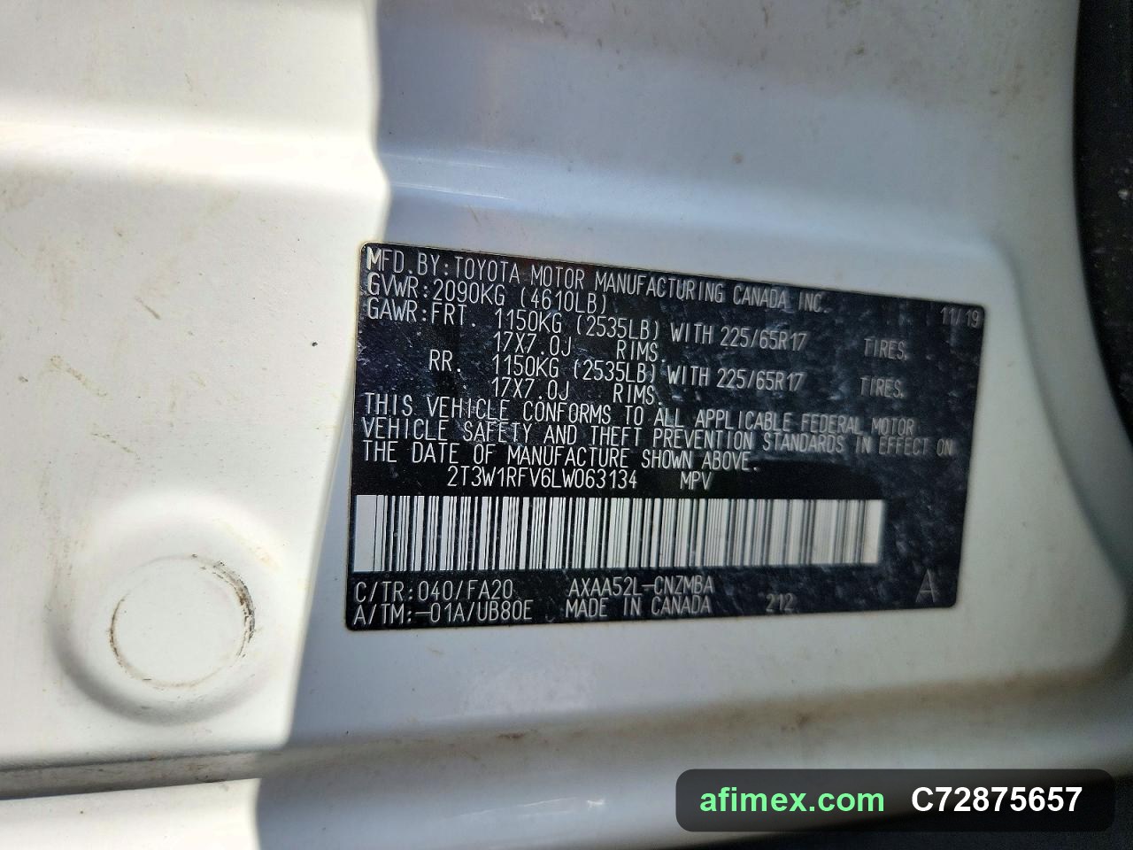 2020 Toyota RAV4 for sale in Mauritania - Ref C72875657, photo 13