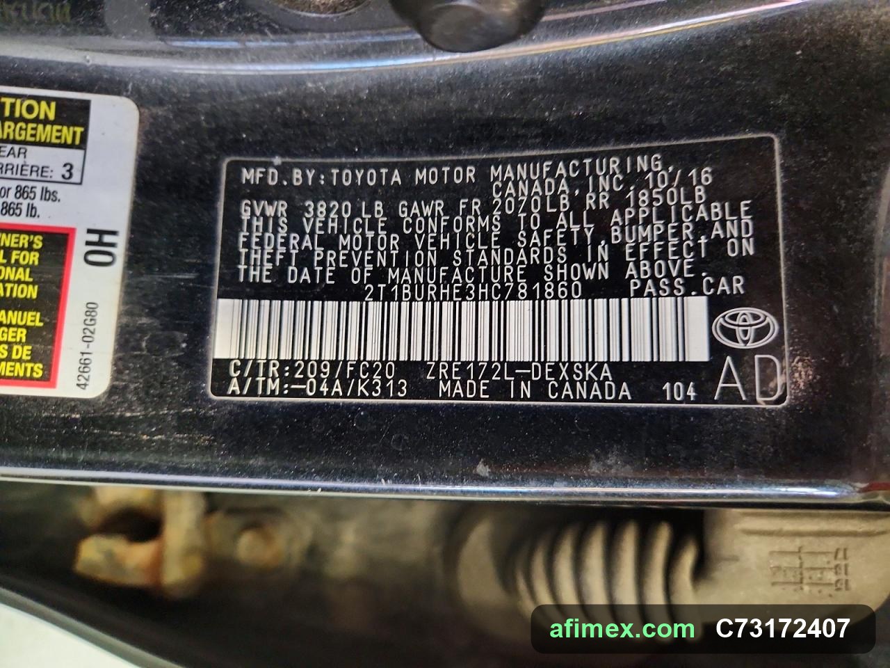 2017 Toyota Corolla for sale in Mauritania - Ref C73172407, photo 12