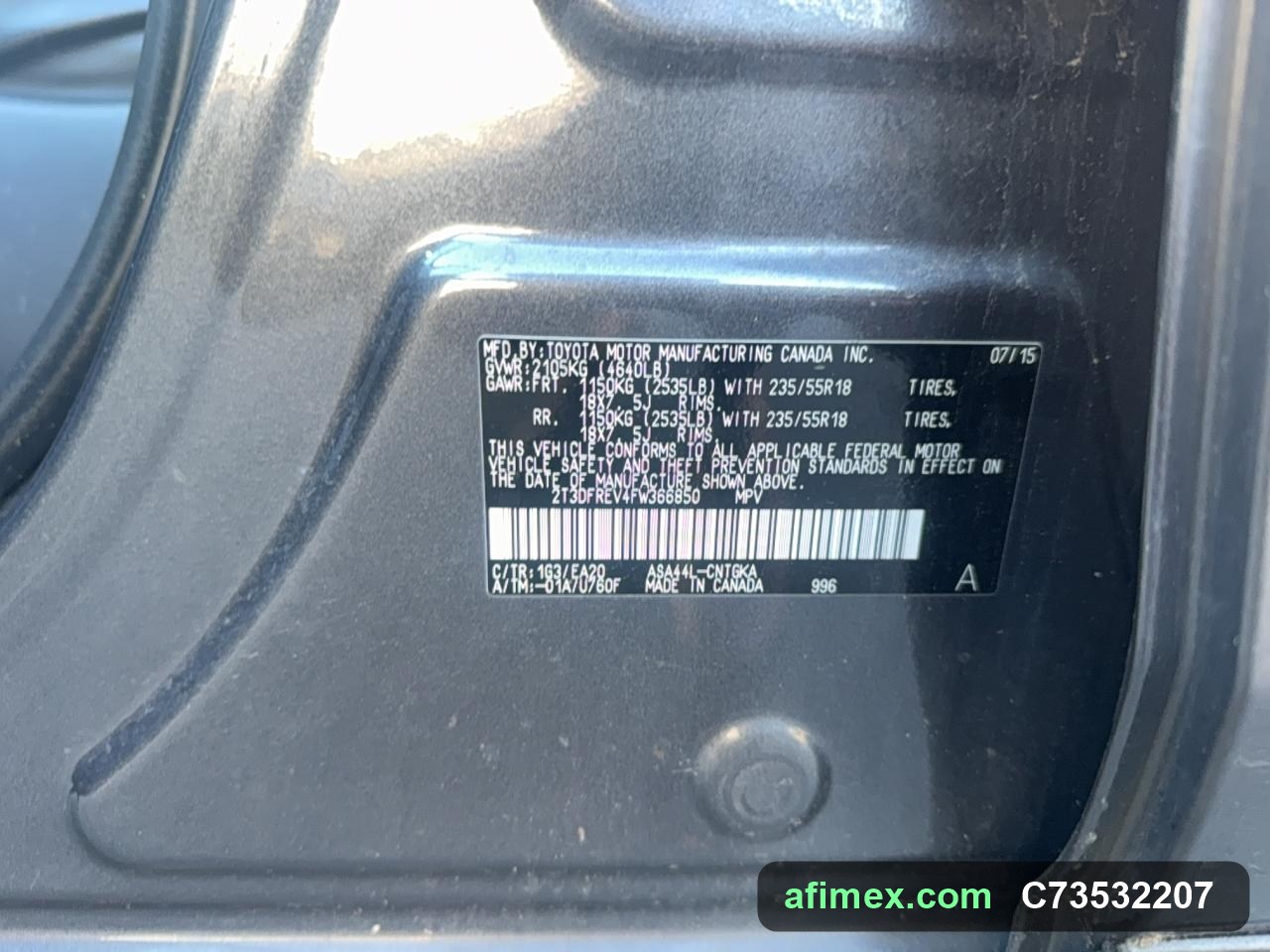 2015 Toyota RAV4 for sale in Mauritania - Ref C73532207, photo 10